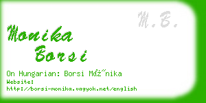 monika borsi business card